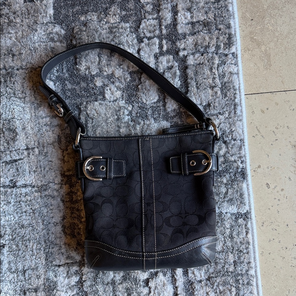 Coach Black Signature Shoulder Bag